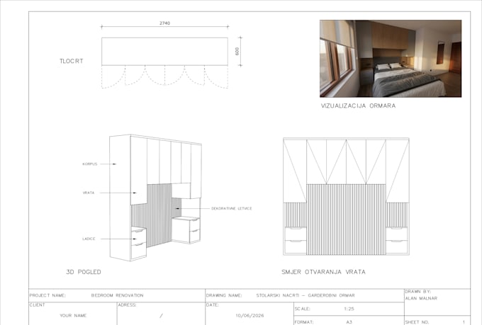 create technical furniture drawings in sketchup layout